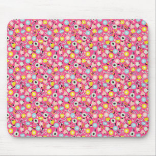 Waterverf natuurlijke lente roze wilde bloem muismat