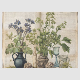  Waterverf Natuurlijke Wildbloem Tissuepapier