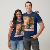 Waterverf Natuurlijke Zonsondergang Landschap T-shirt (Unisex)