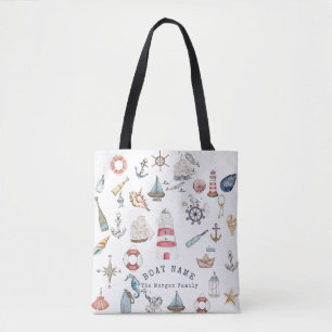 Waterverf Nautelementen Zeiler Tote Bag