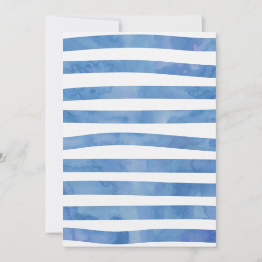 Waterverf Nautical Birthday Uitnodiging (Achterkant)