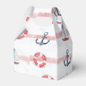 Waterverf Nautical Boy Birthday Party Bedankdoosjes (Achterkant)
