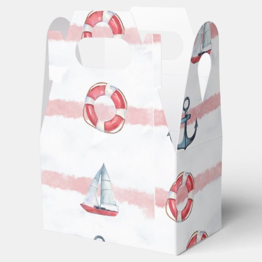 Waterverf Nautical Boy Birthday Party Bedankdoosjes (Geopend)