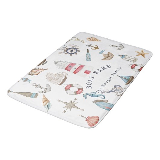 Waterverf Nautical Elements Sailor Badmat (Gekanteld)