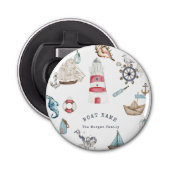 Waterverf Nautical Elements Sailor Button Flesopener (Voorkant)