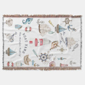 Waterverf Nautical Elements Sailor Deken (Voorkant)