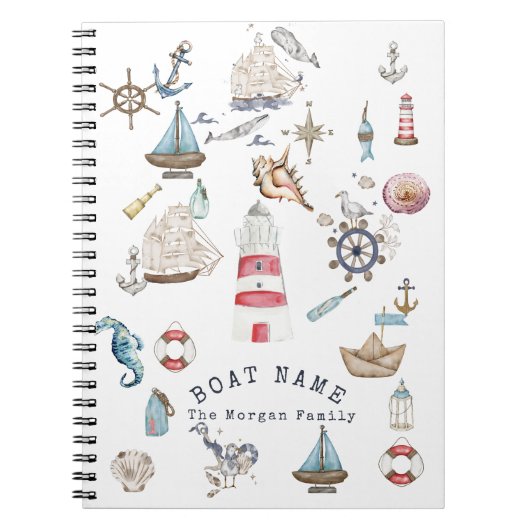 Waterverf Nautical Elements Sailor Notitieboek (Voorkant)