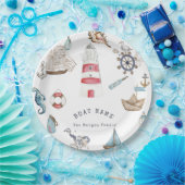 Waterverf Nautical Elements Sailor Papieren Bordje (Feest)