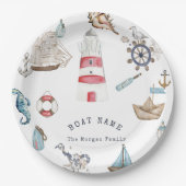 Waterverf Nautical Elements Sailor Papieren Bordje (Voorkant)