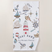 Waterverf Nautical Elements Sailor Strandlaken (Voorkant)