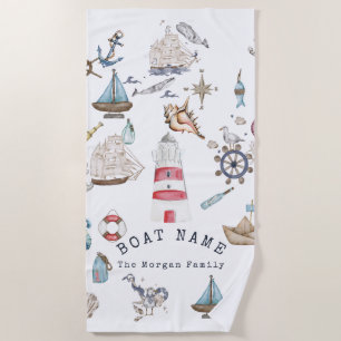 Waterverf Nautical Elements Sailor Strandlaken