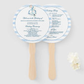 Waterverf Nautical Floral Anchor Beach Wedding Handwaaier (Voorkant en achterkant)