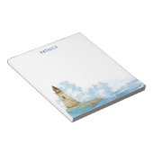 Waterverf Nautical Lighthouse Persoonlijke naam Notitieblok (Schuin)