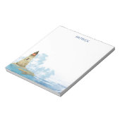 Waterverf Nautical Lighthouse Persoonlijke naam Notitieblok (Linkerzijde)