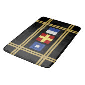 Waterverf Nautical Maritime Signal Flag Monogram Badmat (Gekanteld)