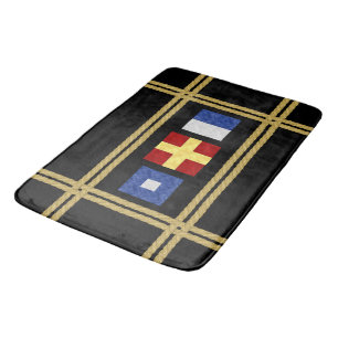Waterverf Nautical Maritime Signal Flag Monogram Badmat