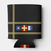 Waterverf Nautical Maritime Signal Flag Monogram Blikjeskoeler (Achterkant)
