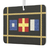 Waterverf Nautical Maritime Signal Flag Monogram Luchtverfrisser (Links)