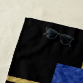 Waterverf Nautical Maritime Signal Flag Monogram Strandlaken (In situ)