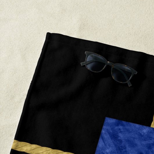 Waterverf Nautical Maritime Signal Flag Monogram Strandlaken (In situ)