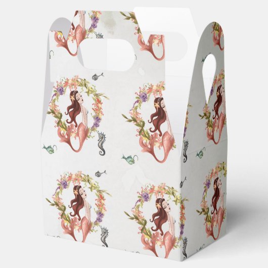 Waterverf Nautical Mermaid Bedankdoosjes (Geopend)