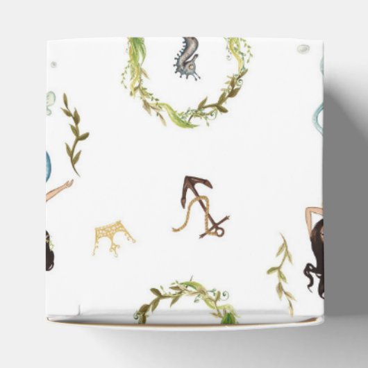 Waterverf Nautical Mermaid Bedankdoosjes (Bovenkant)