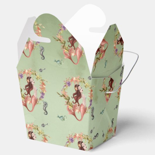 Waterverf Nautical Mermaid Party Bedankdoosjes (Geopend)