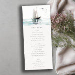 Waterverf Nautical Sail Yacht Wedding Menu Kaart<br><div class="desc">Neem contact met mij op via yellowfebstudio@gmail.com voor meer aanpassingen of andere overeenkomende objecten.</div>