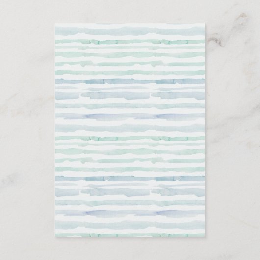 Waterverf Nautical Sailing Yacht Wedding Details Informatiekaartje (Achterkant)