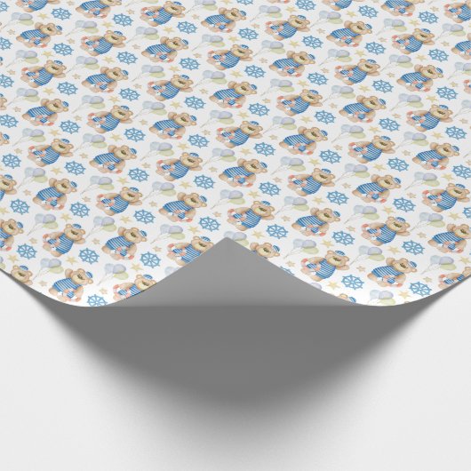 Waterverf Nautical Sailor Beer Cadeaupapier (Hoek)