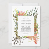 Waterverf Nautical Seaweed Celebration of Life Kaart (Voorkant)