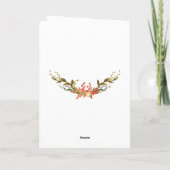 Waterverf Nautical Seaweed Weddenfoto Bedankkaart (Achterkant)