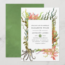 Waterverf Nautical Seaweed Wedding