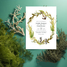 Waterverf Nautical Seaweed Wedding
