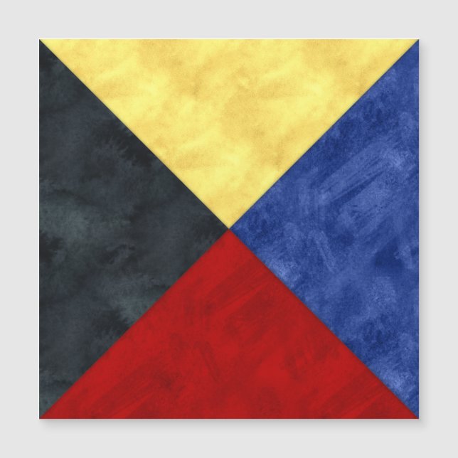 Waterverf Nautical Signal Maritime Vlag (Voorkant)