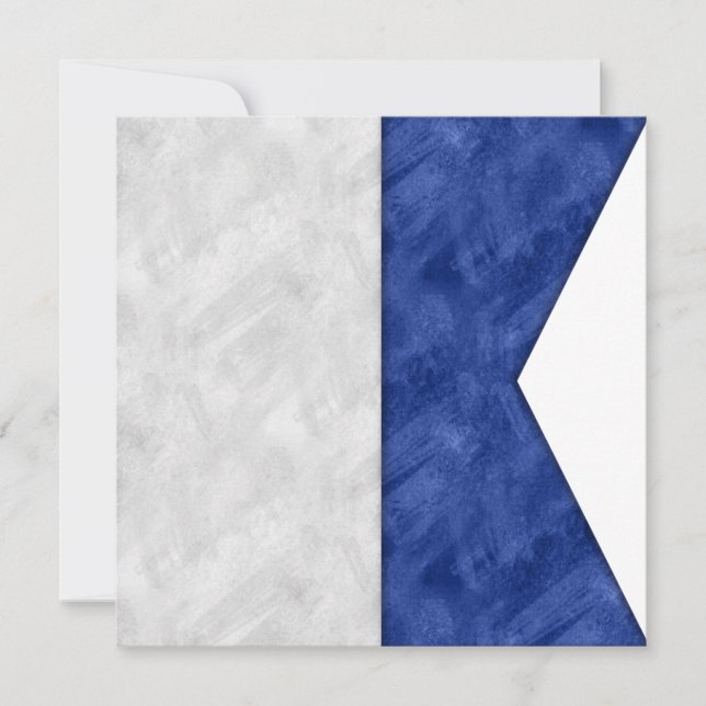 Waterverf Nautical Signal Maritime Vlag (Voorkant)