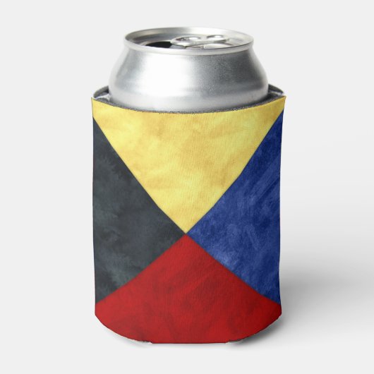 Waterverf Nautical Signal Maritime Vlag Blikjeskoeler (Blikje Voorkant)