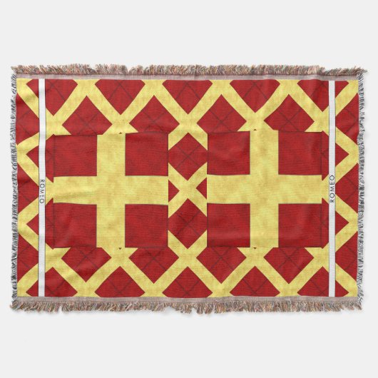 Waterverf Nautical Signal Maritime Vlag Deken (Voorkant)