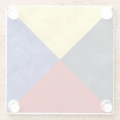 Waterverf Nautical Signal Maritime Vlag Glazen Onderzetter (Achterkant)