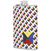 Waterverf Nautical Signal Maritime Vlag Heupfles (Links)