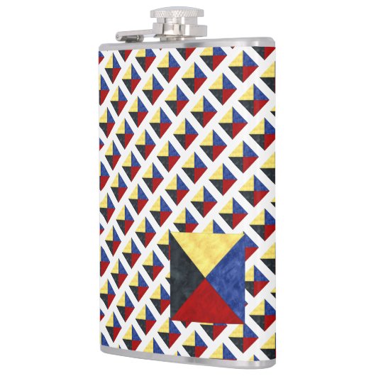 Waterverf Nautical Signal Maritime Vlag Heupfles (Links)