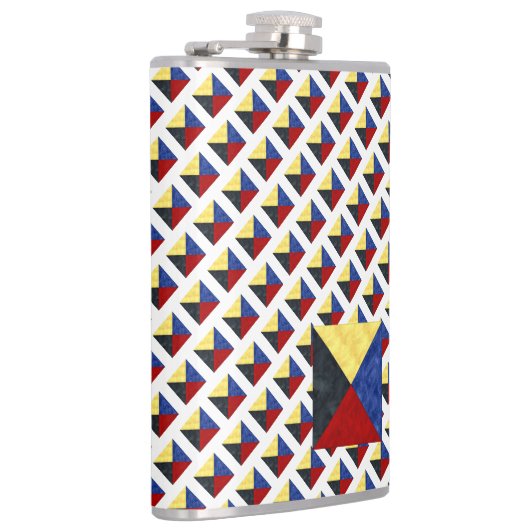 Waterverf Nautical Signal Maritime Vlag Heupfles (Rechts)