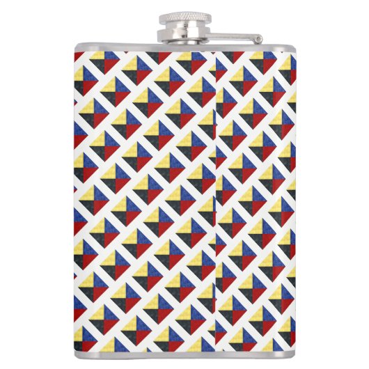 Waterverf Nautical Signal Maritime Vlag Heupfles (Achterkant)