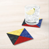 Waterverf Nautical Signal Maritime Vlag Kartonnen Onderzetters (Insitu)