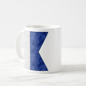 Waterverf Nautical Signal Maritime Vlag Koffiemok (Voorkant links)