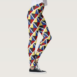 Waterverf Nautical Signal Maritime Vlag Leggings