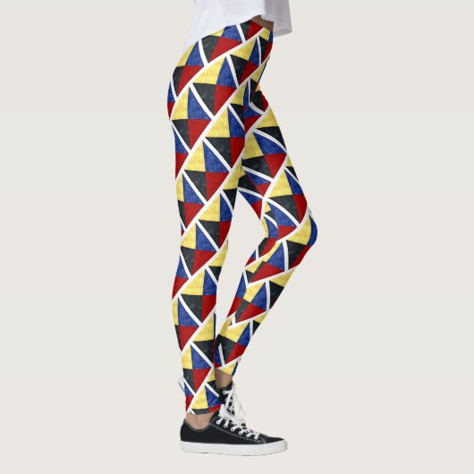 Waterverf Nautical Signal Maritime Vlag Leggings (Rechts)