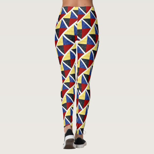Waterverf Nautical Signal Maritime Vlag Leggings (Achterkant)