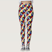 Waterverf Nautical Signal Maritime Vlag Leggings (Voorkant)