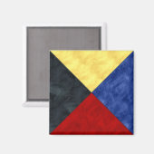 Waterverf Nautical Signal Maritime Vlag Magneet (Voorkant / Achterkant)